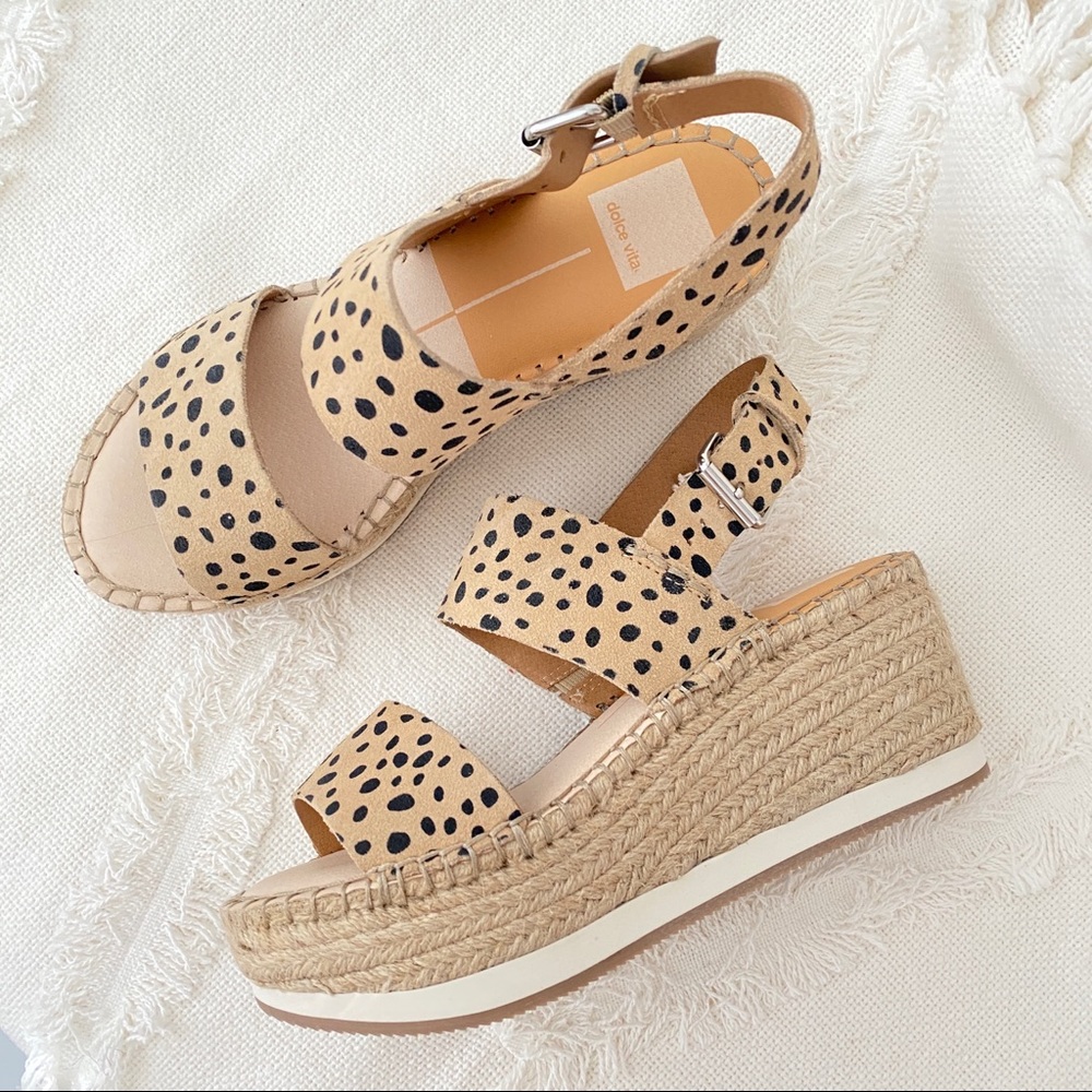 Dolce Vita • New Leopard Print Espadrille Wedges